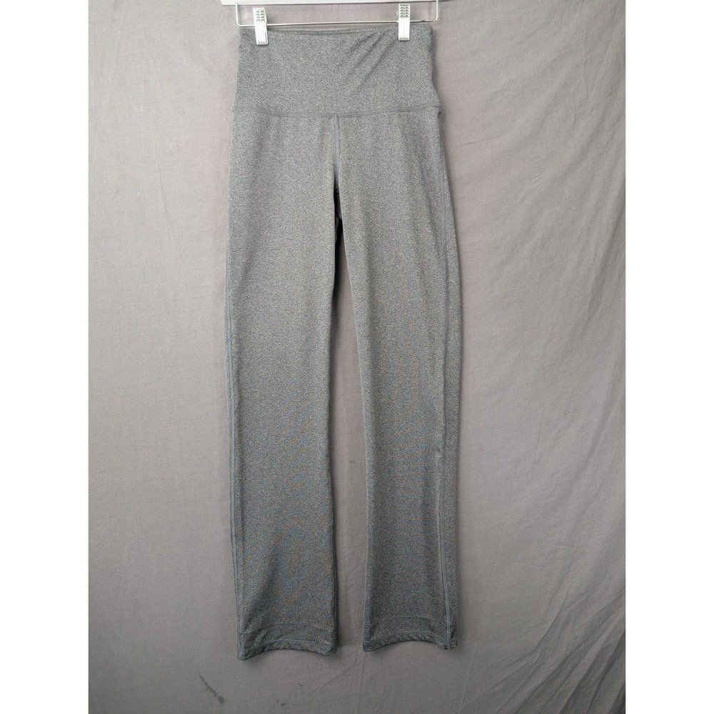 Reebok Womens XS Gray Heathered High Rise Straight Leg Yoga Pants